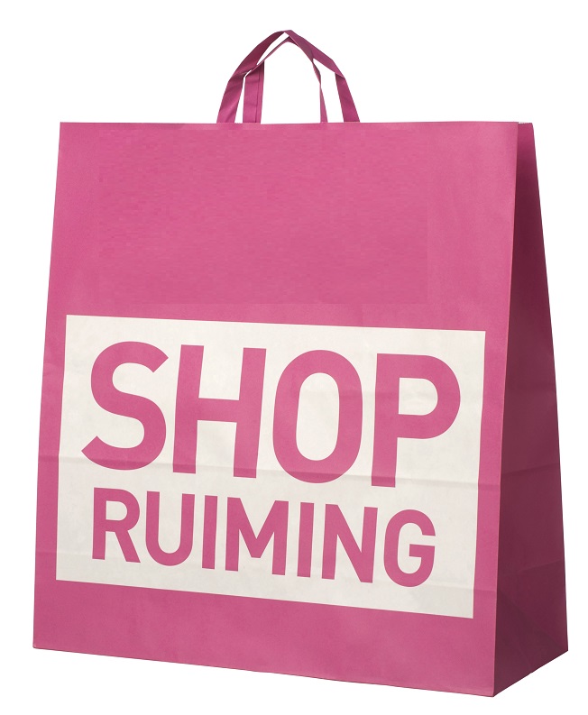 Papieren draagtassen met platte handgrepen